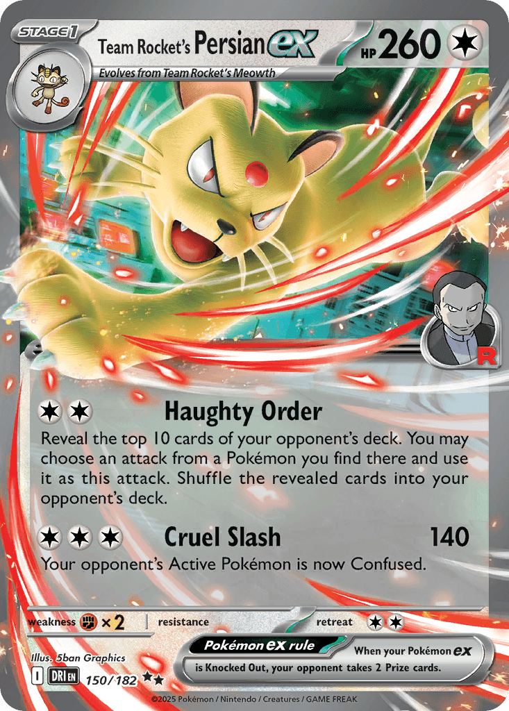 Team Rocket's Persian ex, kortbilde fra pokemontcg.io