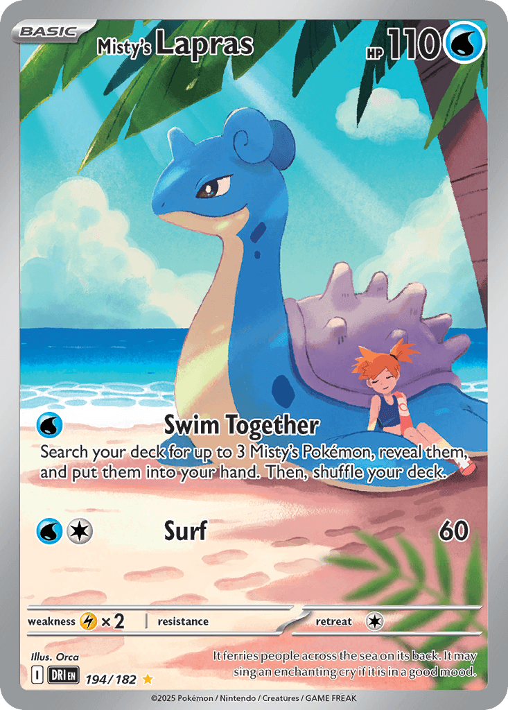 Misty's Lapras, kortbilde fra pokemontcg.io
