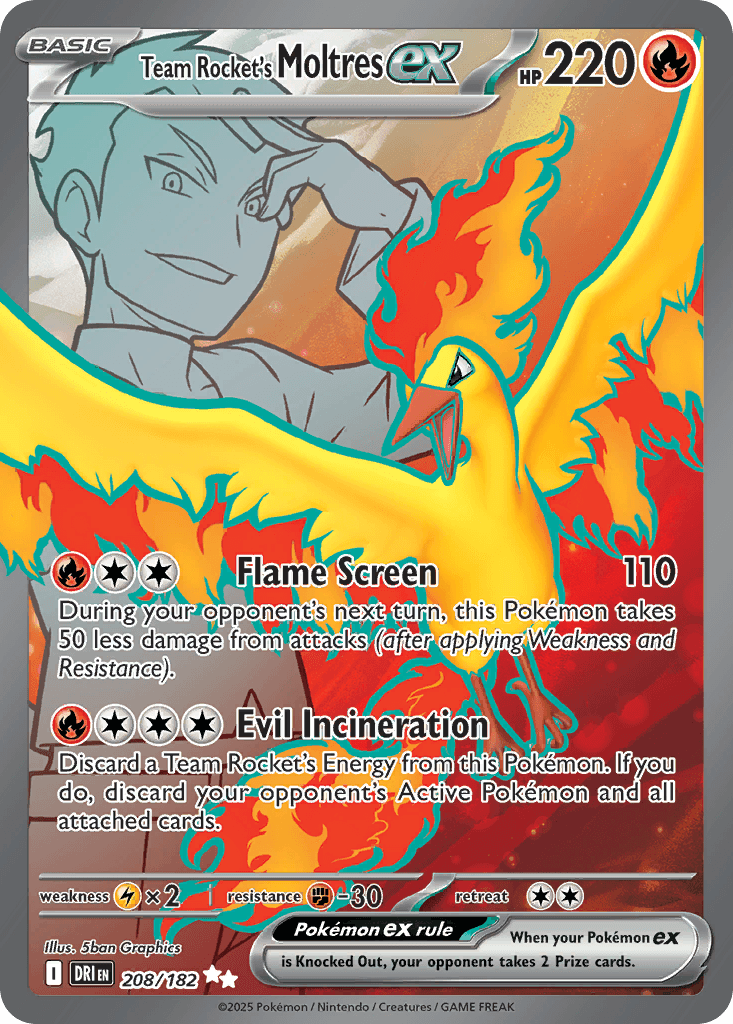 Team Rocket's Moltres ex, kortbilde fra pokemontcg.io