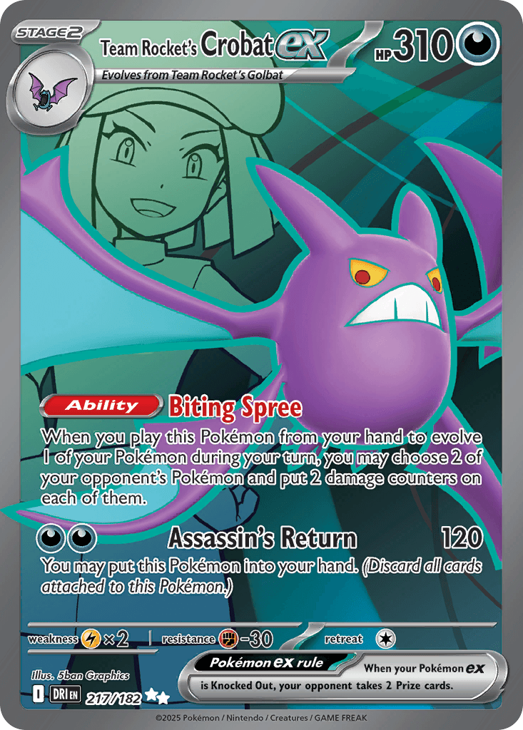 Team Rocket's Crobat ex, kortbilde fra pokemontcg.io
