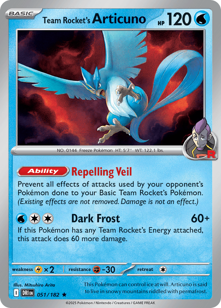 Team Rocket's Articuno, kortbilde fra pokemontcg.io