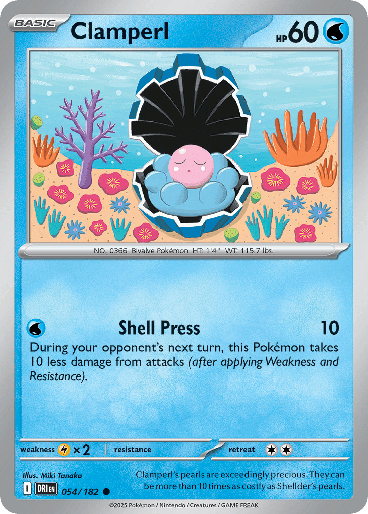 Clamperl, kortbilde fra pokemontcg.io