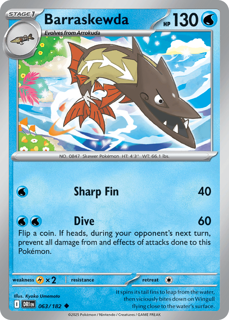 Barraskewda, kortbilde fra pokemontcg.io