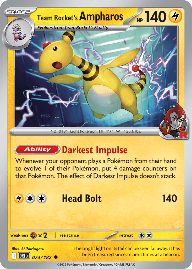 Team Rocket's Ampharos, kortbilde fra pokemontcg.io