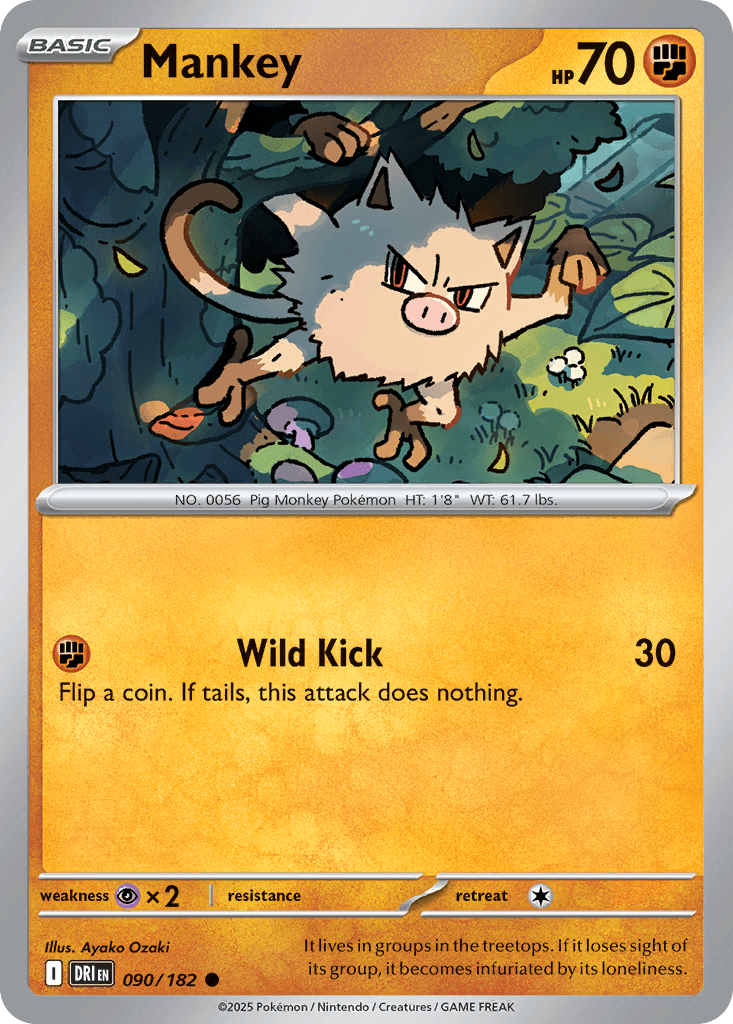 Mankey, kortbilde fra pokemontcg.io