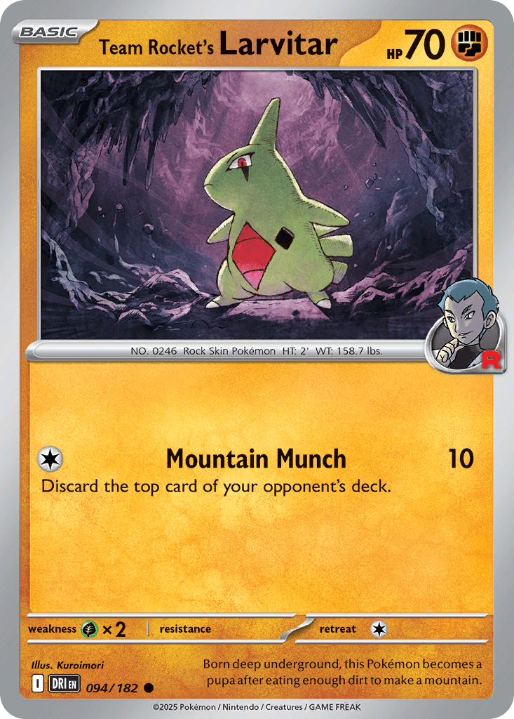 Team Rocket's Larvitar, kortbilde fra pokemontcg.io