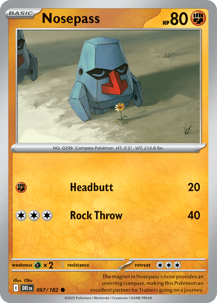 Nosepass, kortbilde fra pokemontcg.io