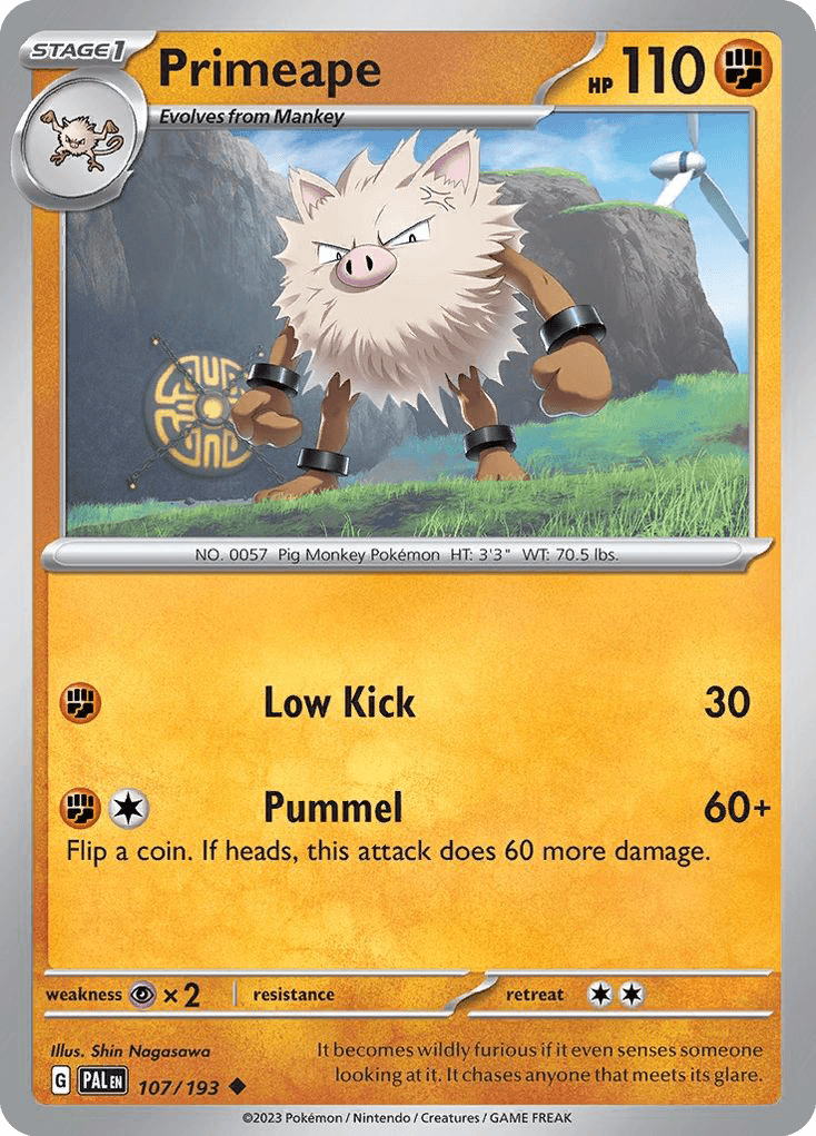 Primeape, kortbilde fra pokemontcg.io