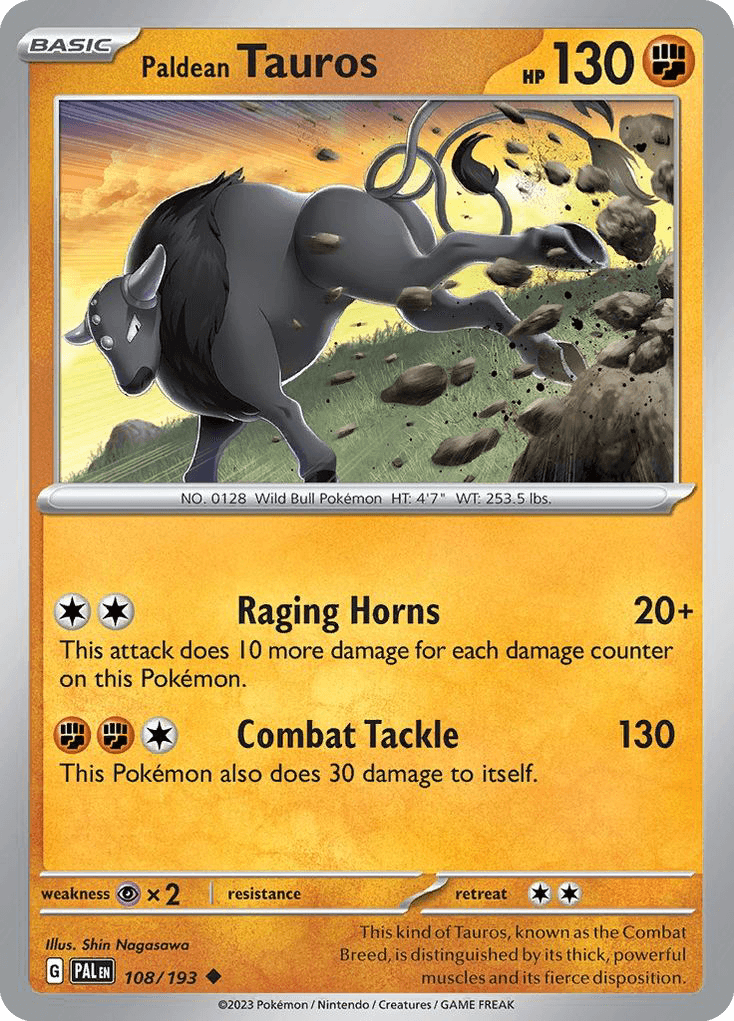 Paldean Tauros, kortbilde fra pokemontcg.io