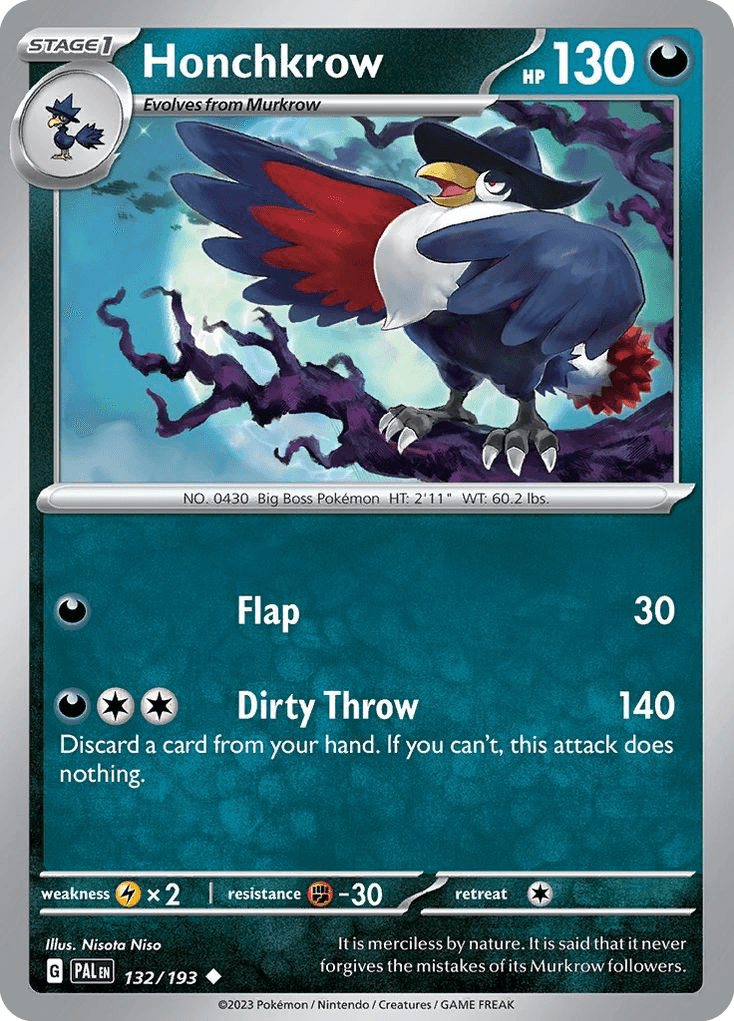 Honchkrow, kortbilde fra pokemontcg.io