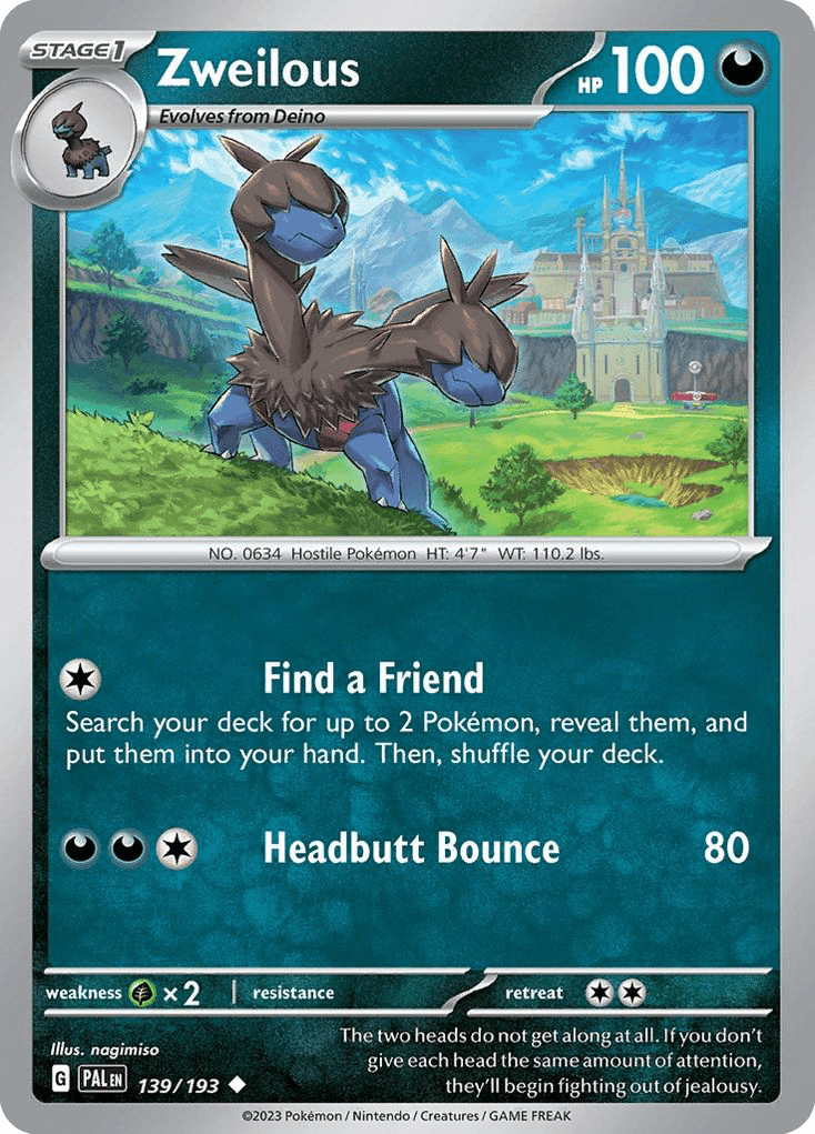 Zweilous, kortbilde fra pokemontcg.io