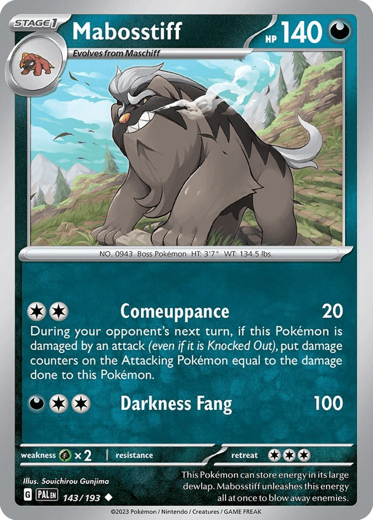 Mabosstiff, kortbilde fra pokemontcg.io