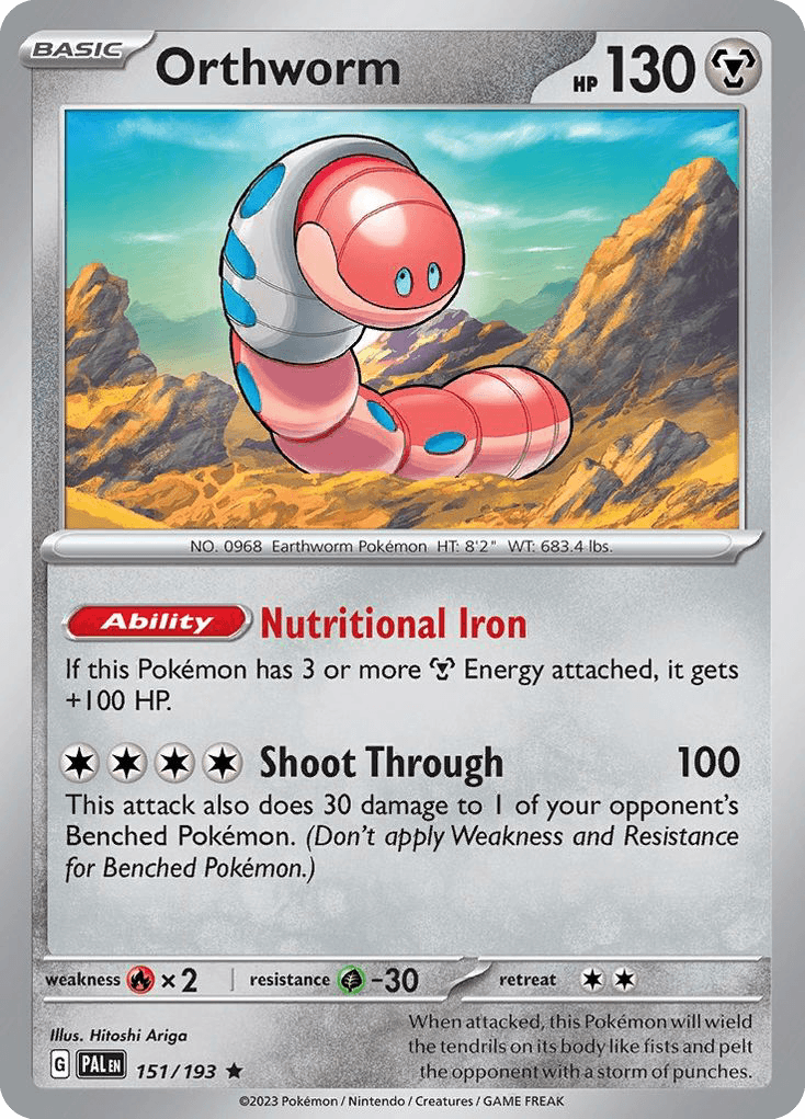 Orthworm, kortbilde fra pokemontcg.io