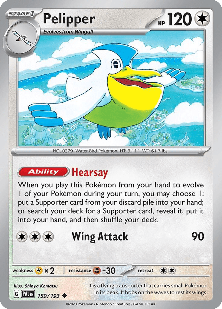 Pelipper, kortbilde fra pokemontcg.io