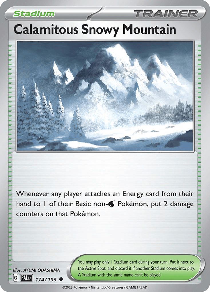 Calamitous Snowy Mountain, kortbilde fra pokemontcg.io