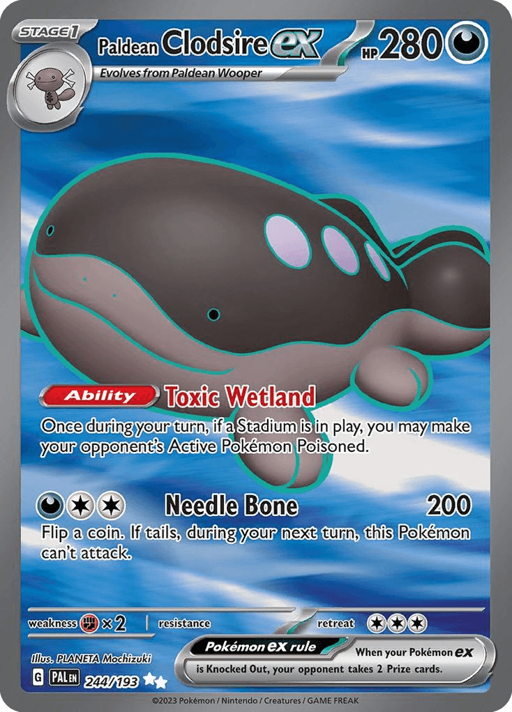 Paldean Clodsire ex, kortbilde fra pokemontcg.io