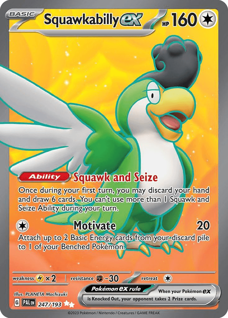 Squawkabilly ex, kortbilde fra pokemontcg.io