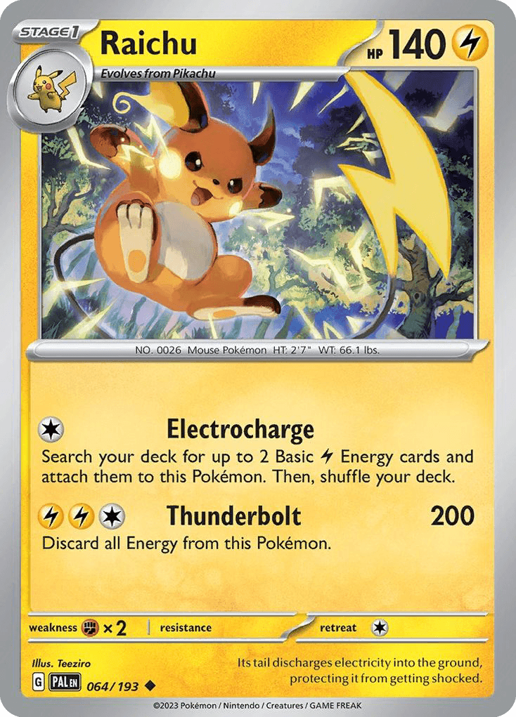 Raichu, kortbilde fra pokemontcg.io