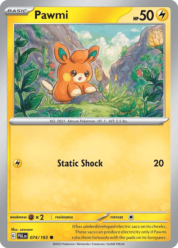 Pawmi, kortbilde fra pokemontcg.io