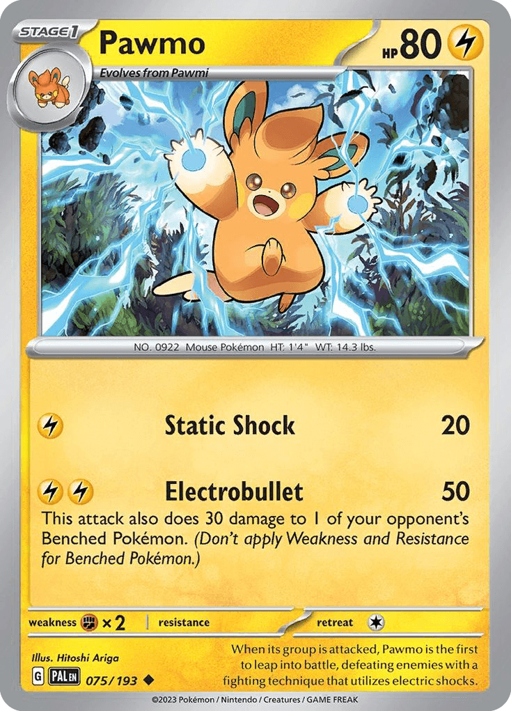 Pawmo, kortbilde fra pokemontcg.io