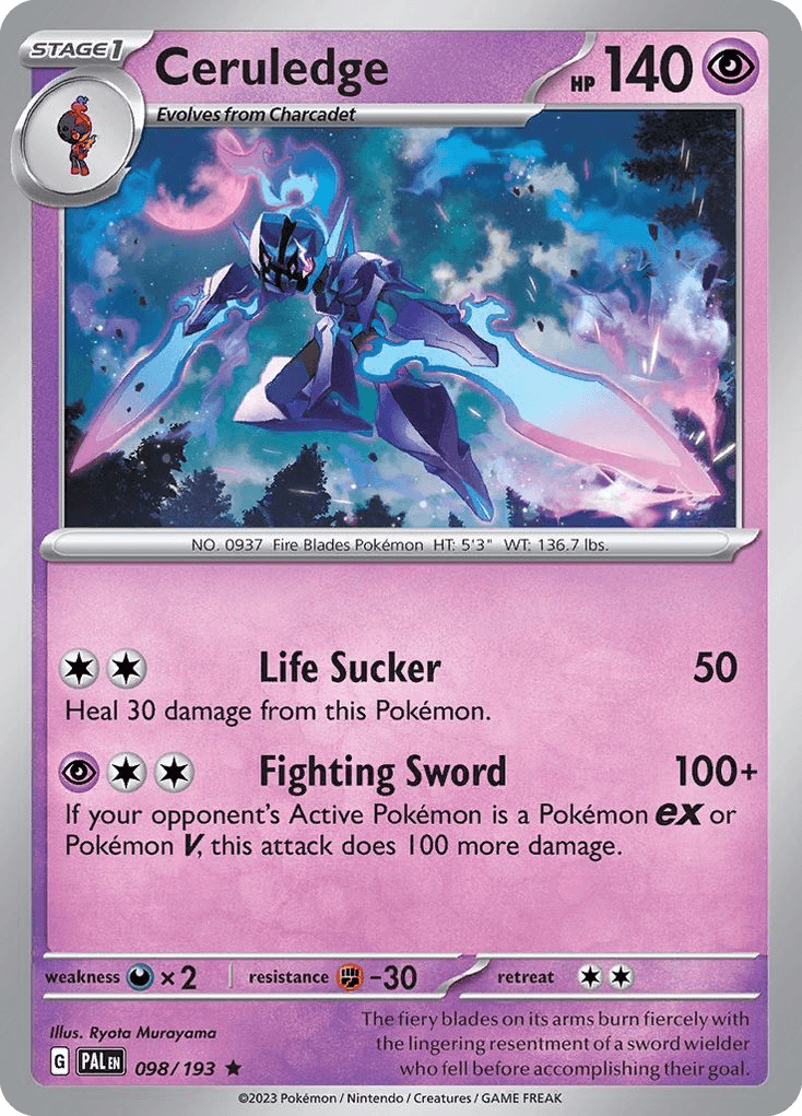 Ceruledge, kortbilde fra pokemontcg.io