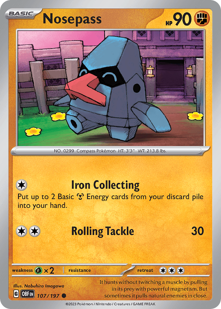 Nosepass, kortbilde fra pokemontcg.io