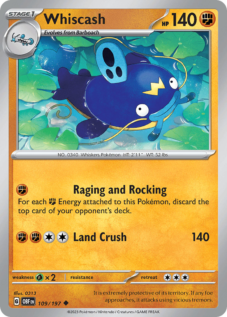 Whiscash, kortbilde fra pokemontcg.io