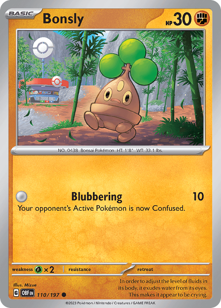 Bonsly, kortbilde fra pokemontcg.io