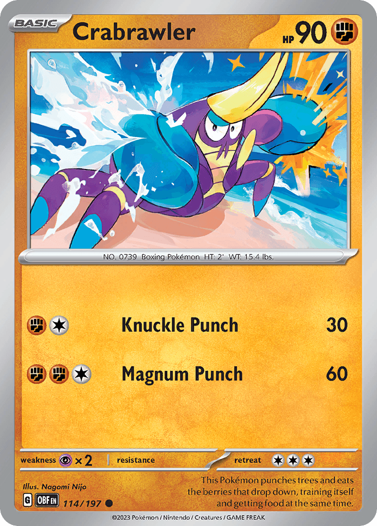 Crabrawler, kortbilde fra pokemontcg.io