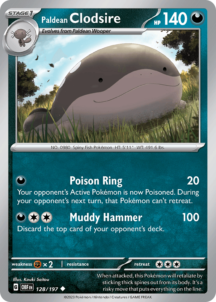 Paldean Clodsire, kortbilde fra pokemontcg.io