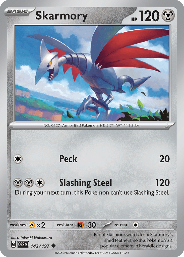 Skarmory, kortbilde fra pokemontcg.io