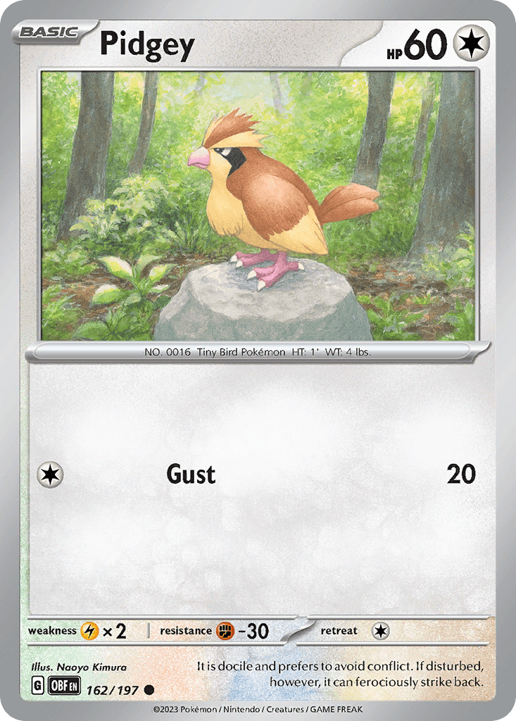 Pidgey, kortbilde fra pokemontcg.io