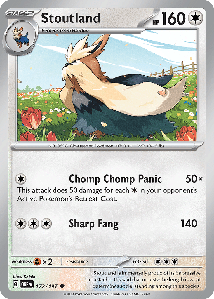 Stoutland, kortbilde fra pokemontcg.io