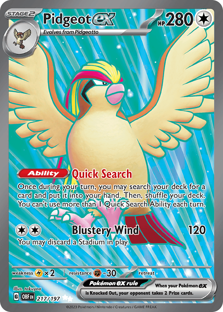 Pidgeot ex, kortbilde fra pokemontcg.io