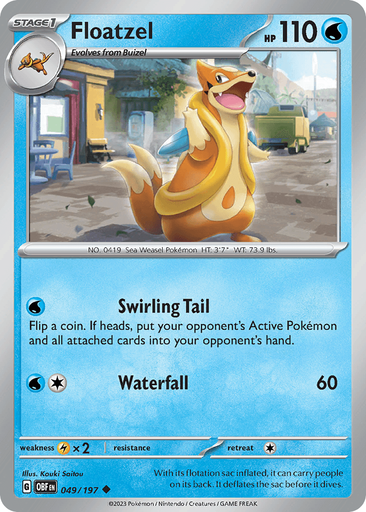 Floatzel, kortbilde fra pokemontcg.io
