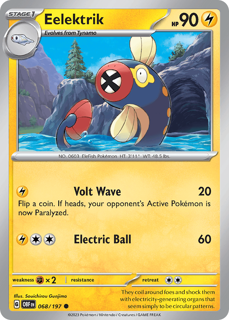 Eelektrik, kortbilde fra pokemontcg.io