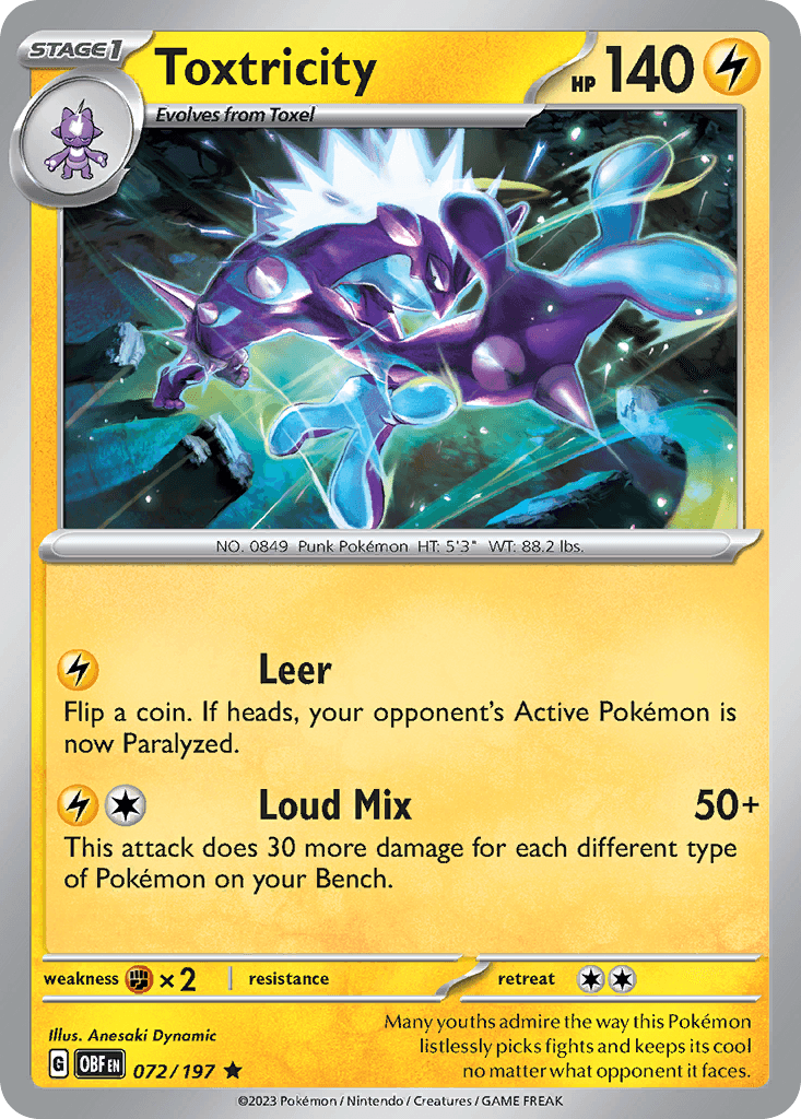 Toxtricity, kortbilde fra pokemontcg.io