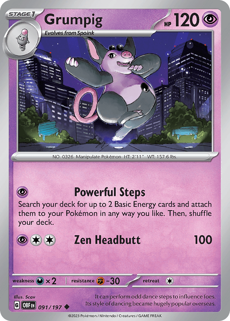 Grumpig, kortbilde fra pokemontcg.io