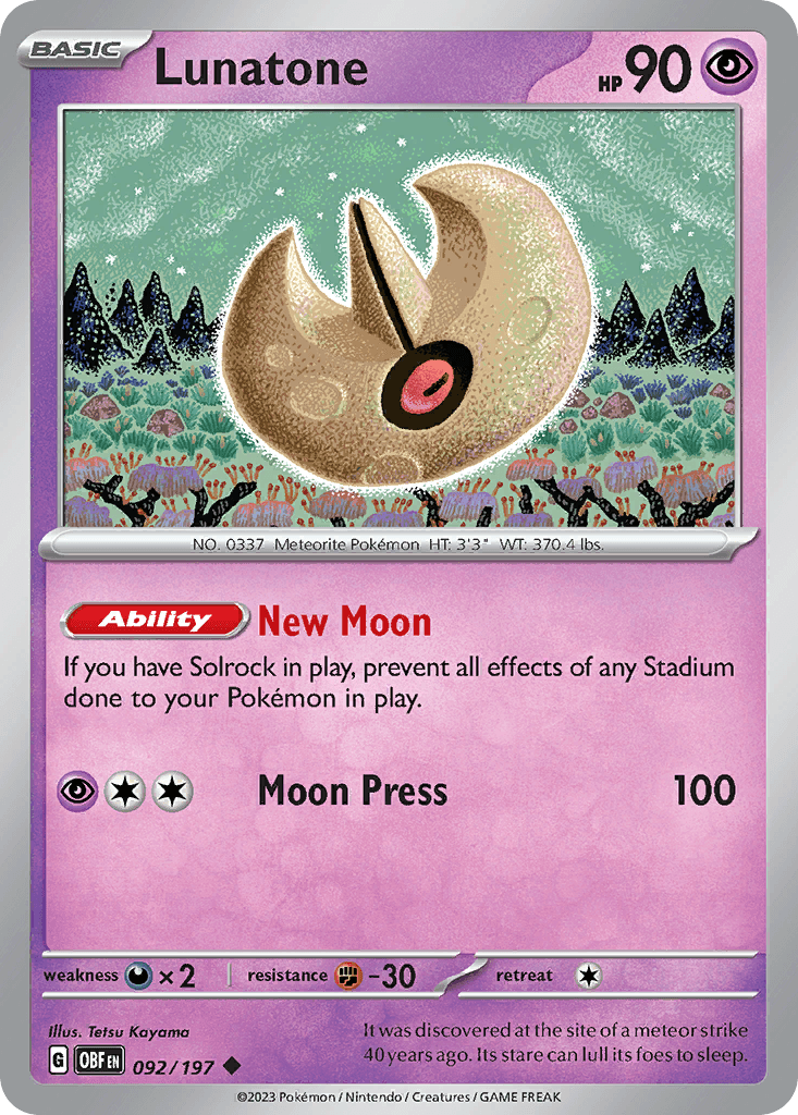Lunatone, kortbilde fra pokemontcg.io