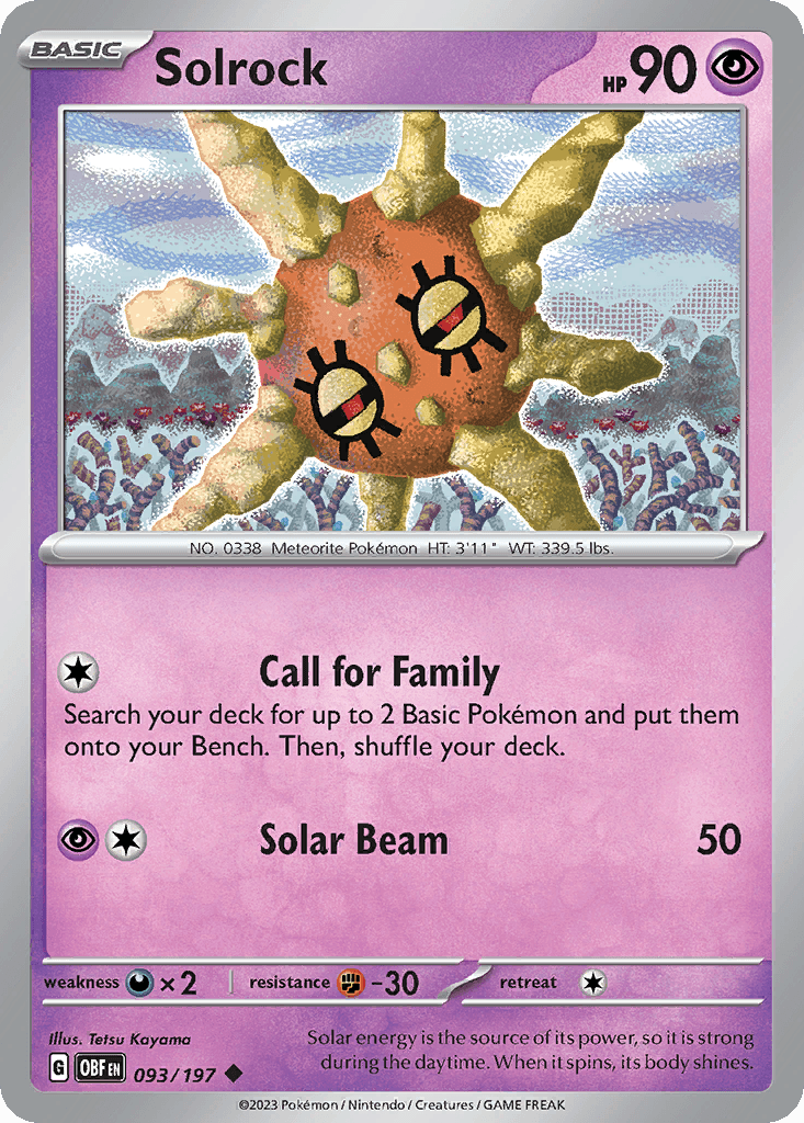 Solrock, kortbilde fra pokemontcg.io