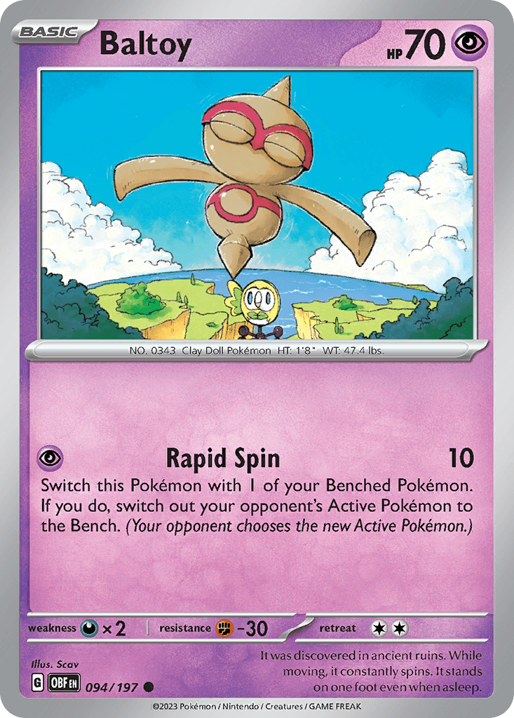 Baltoy, kortbilde fra pokemontcg.io
