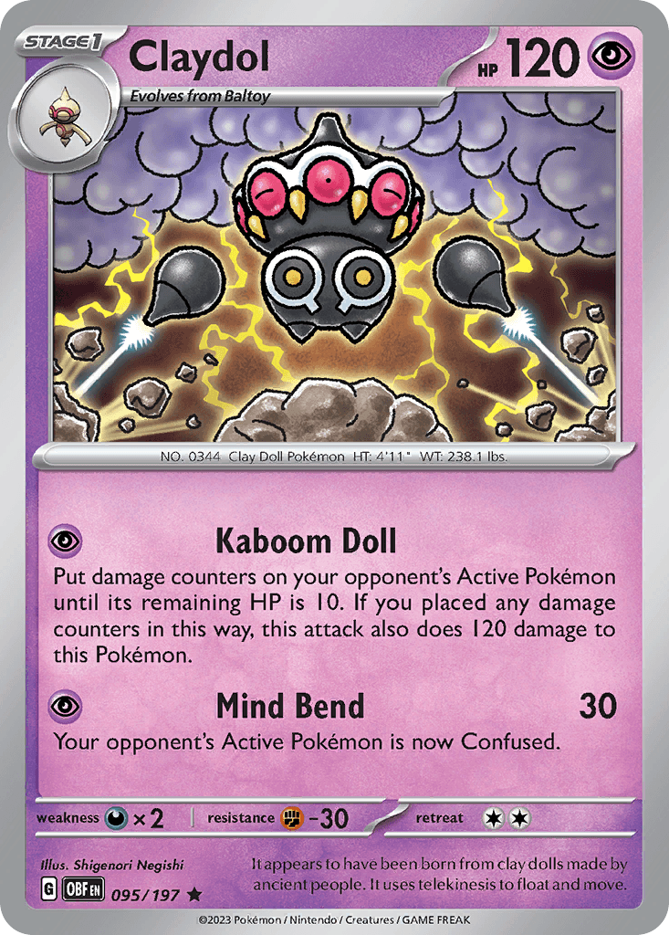 Claydol, kortbilde fra pokemontcg.io