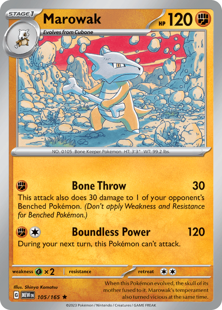 Marowak, kortbilde fra pokemontcg.io