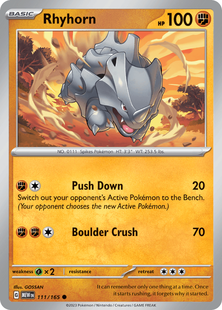 Rhyhorn, kortbilde fra pokemontcg.io