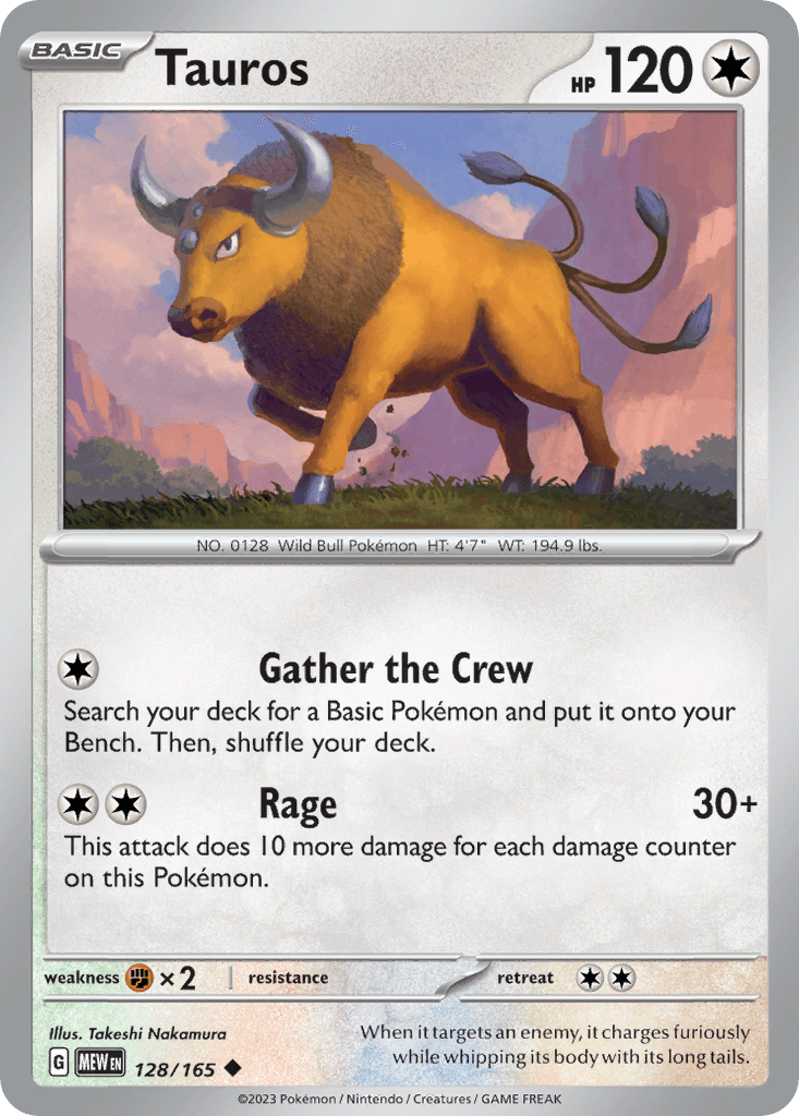 Tauros, kortbilde fra pokemontcg.io