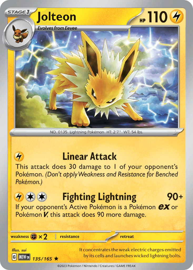 Jolteon, kortbilde fra pokemontcg.io