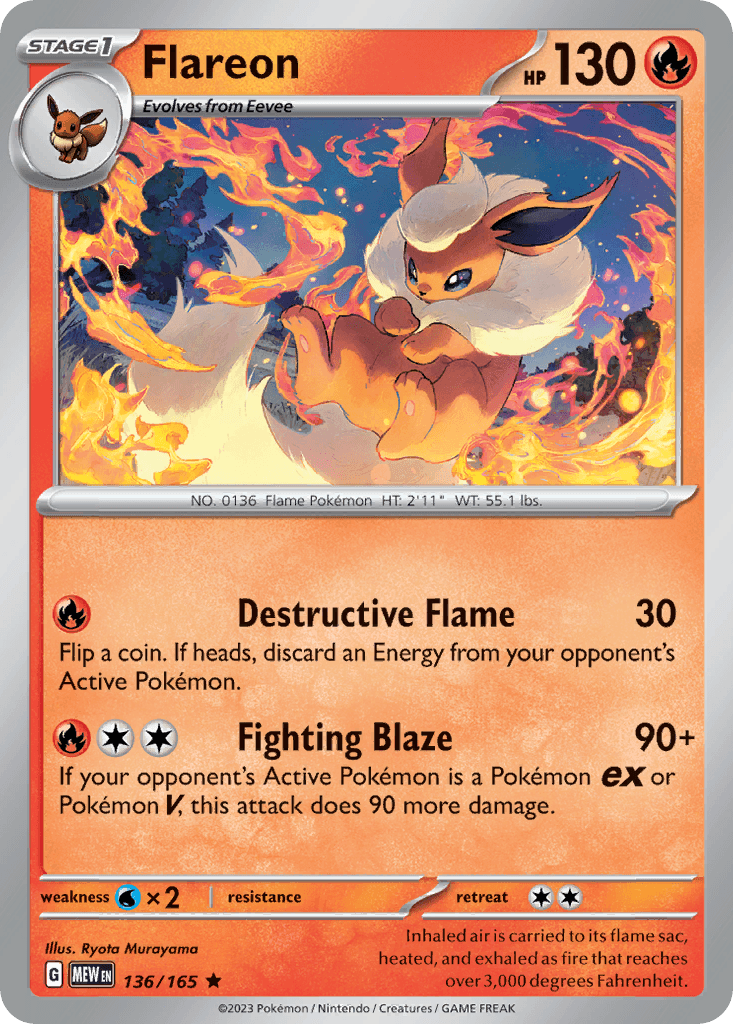 Flareon, kortbilde fra pokemontcg.io
