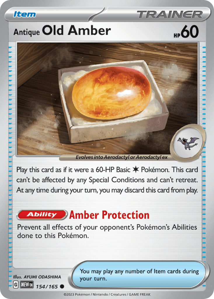 Antique Old Amber, kortbilde fra pokemontcg.io