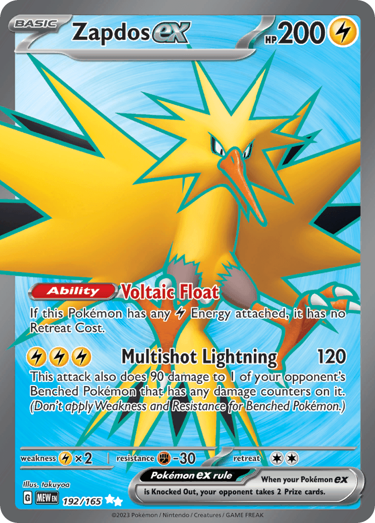 Zapdos ex, kortbilde fra pokemontcg.io