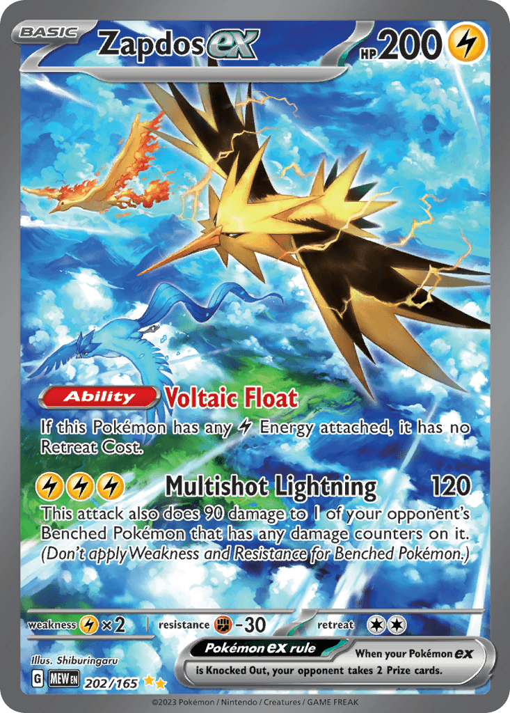 Zapdos ex, kortbilde fra pokemontcg.io